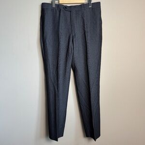 Pronto Uomo Couture Men's 100% Wool Dress Pant Trousers Navy Size 36 Formal‎